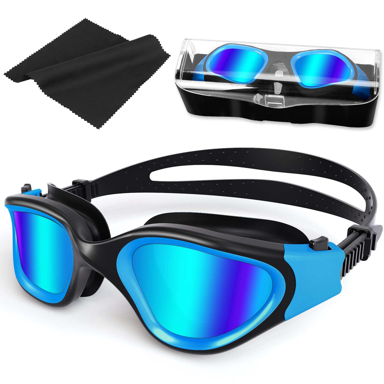 Gafas de natación polarizadas Anti-vaho Protección UV Impermeable, Gafas Natación para Hombres, Mujeres, Adultos y Adolescentes