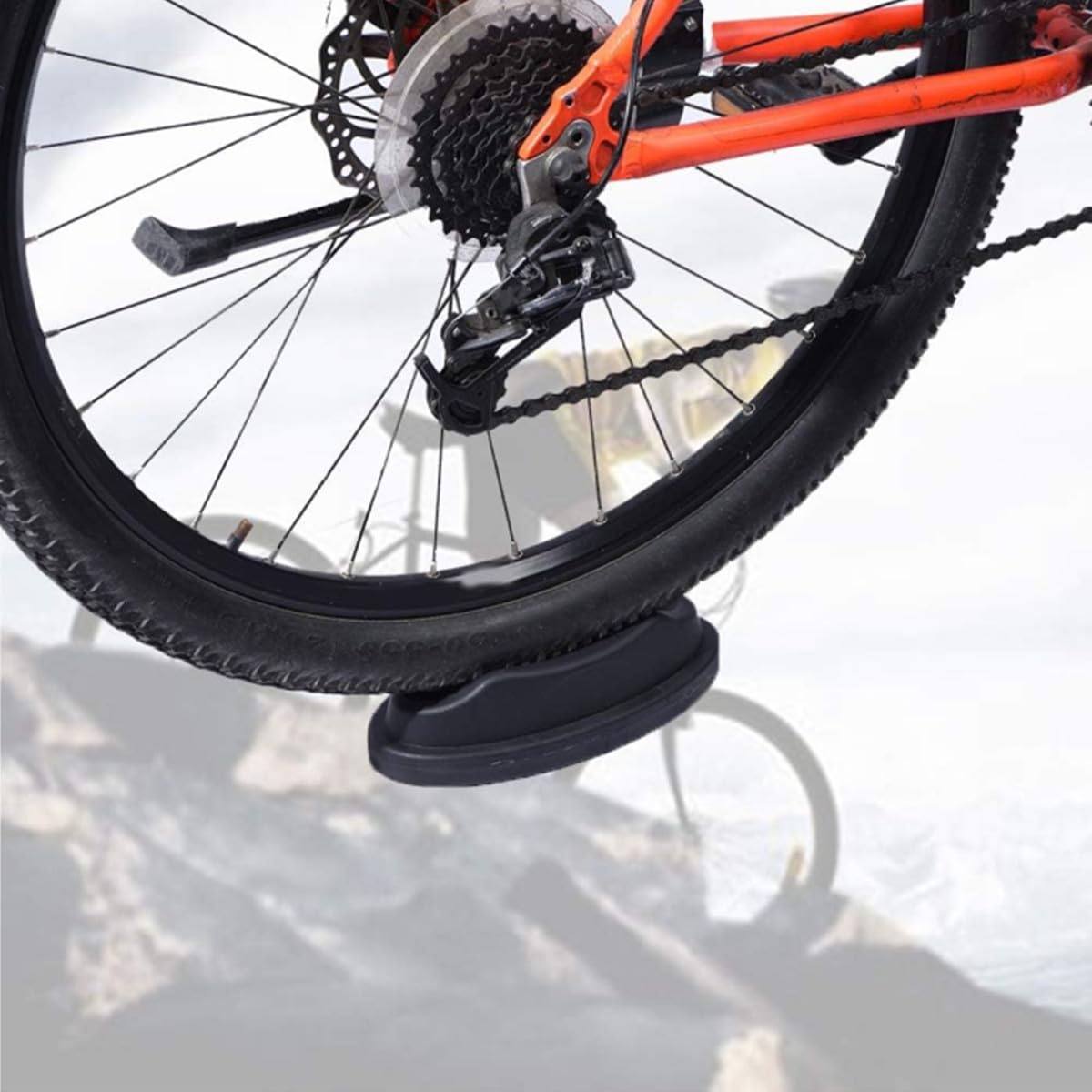 Supporto Ruota Anteriore Bici, Blocco Riser per Ruota Anteriore MTB, Stabilizzatore per Allenamento Indoor, Accessorio per Bike Trainer Stand, Compatibile con Trainer da Ciclismo
