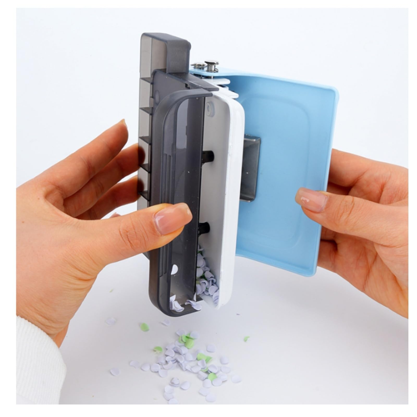 Perforatore a 10 Comp Perforatore con Coperchio a Cerniera Facile da Usare Perforatrice per Impiegati D'ufficio,