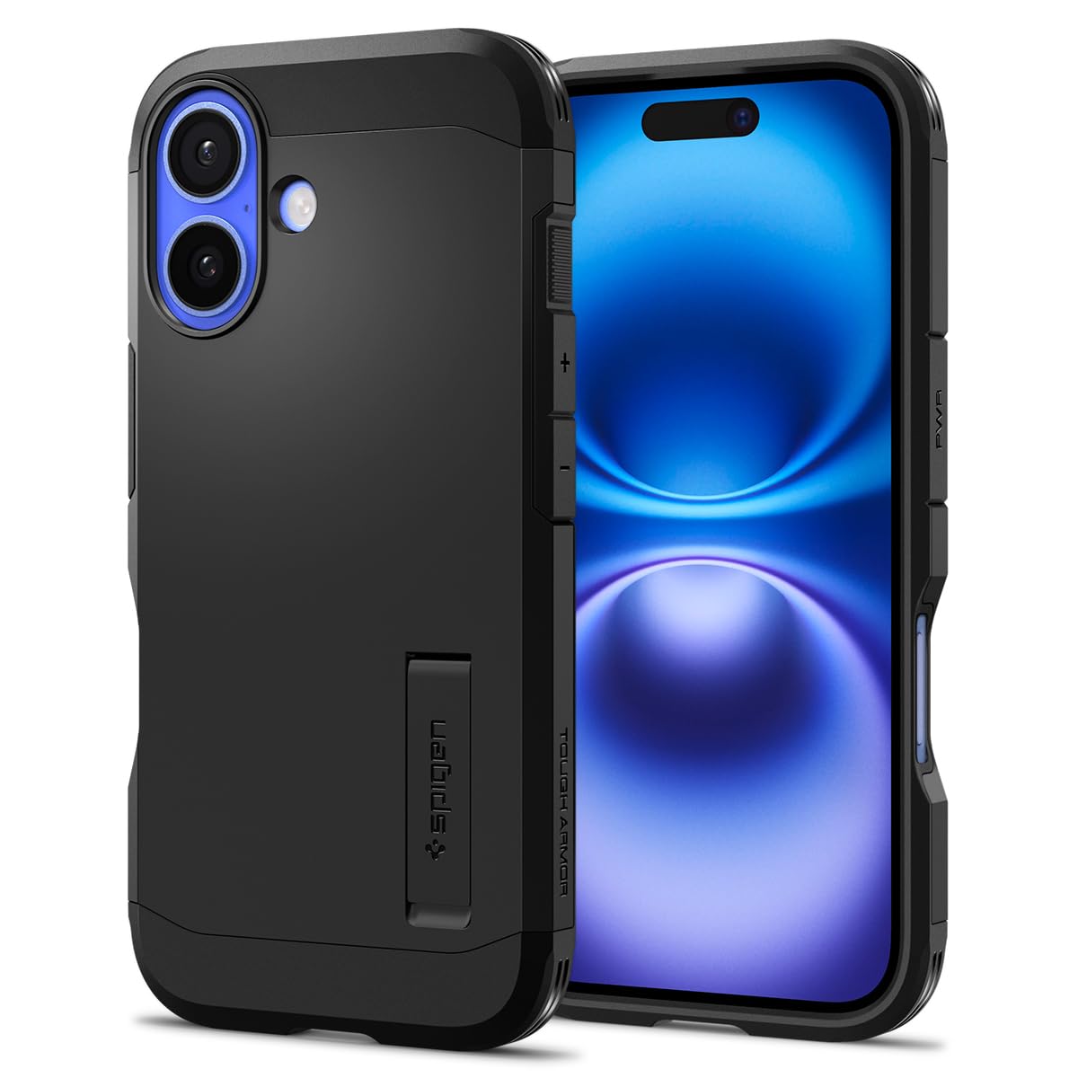 Spigen Cover Tough Armor (AI) Compatibile con iPhone 16 - Nero
