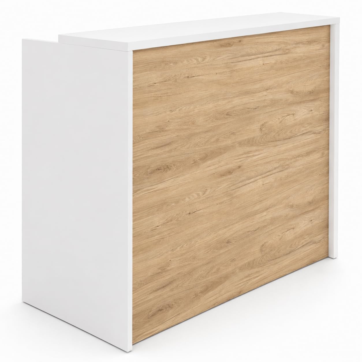 Genérico OFILIKE. Mostrador de Recepción Compact. Mesa Mostrador para Oficina, Tienda y Clínica, Melamina 25mm (Roble) (120cm Ancho)