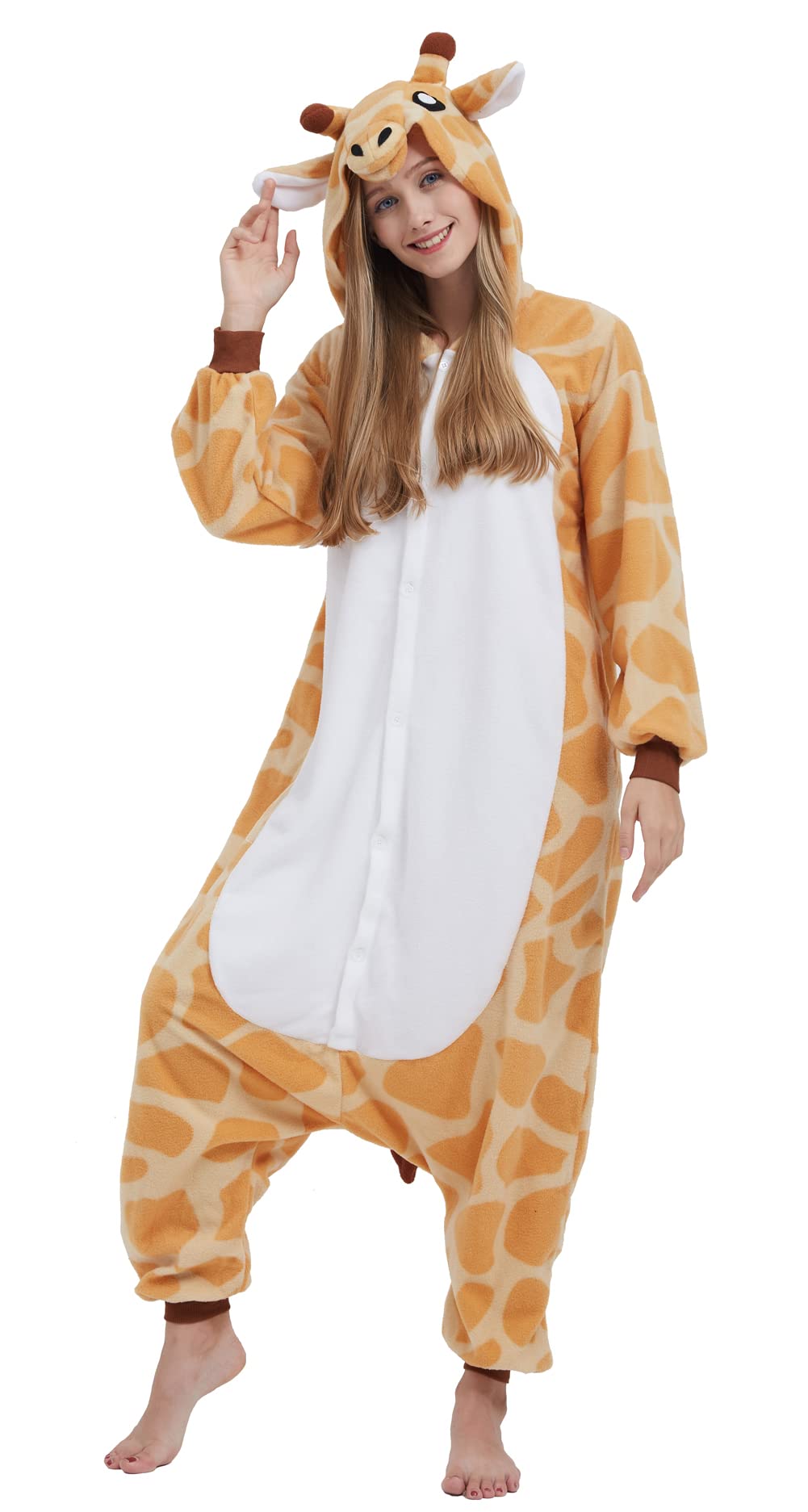 DELEY Unisex Adult Animal Pajamas Warm Onesies Pajamas Cosplay Homewear Anime Costume