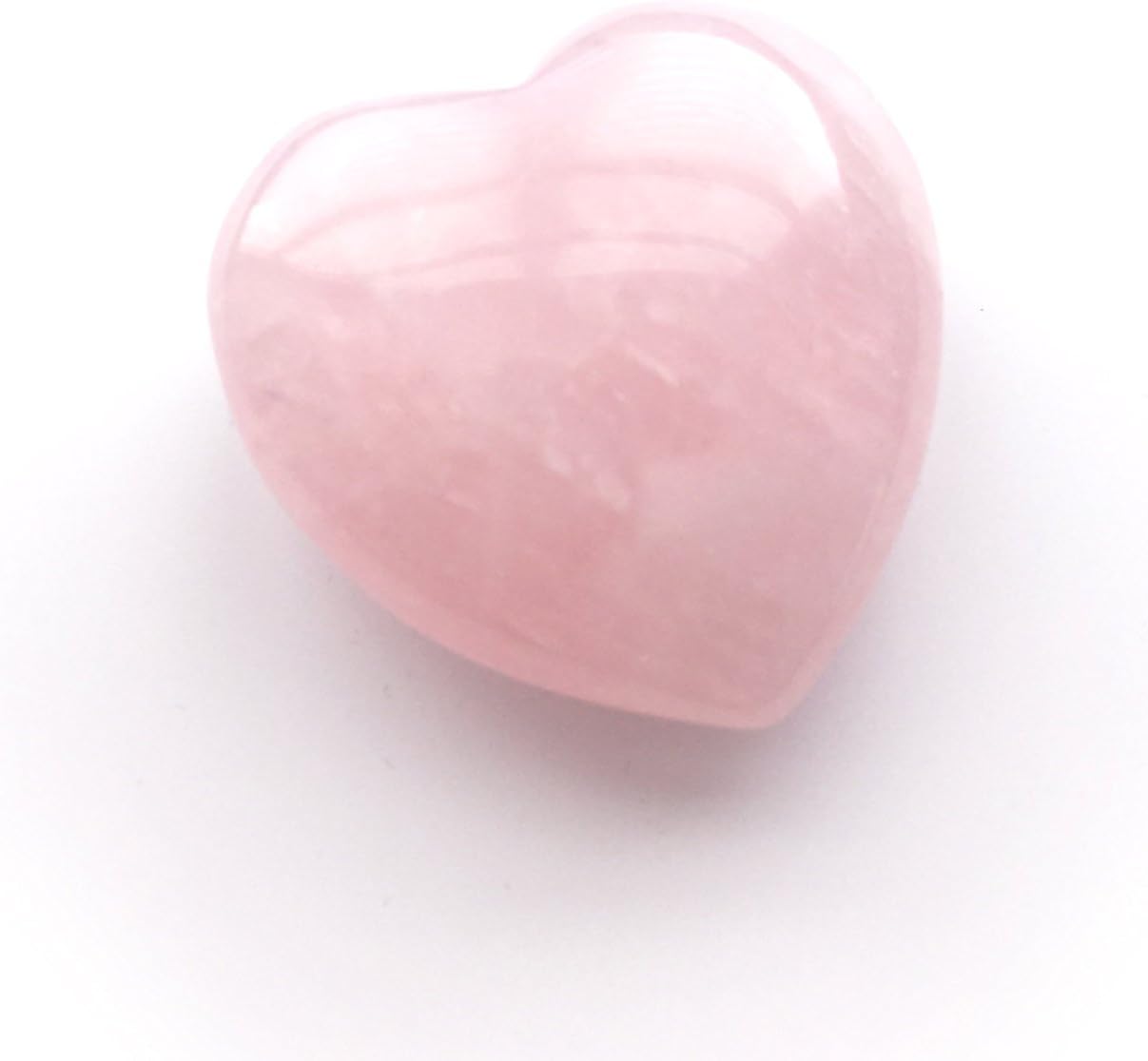 Polar Jade Rose Quartz Heart Stone 45mm(1.8") Crystal Heart Chakra Healing, Reiki & Meditation