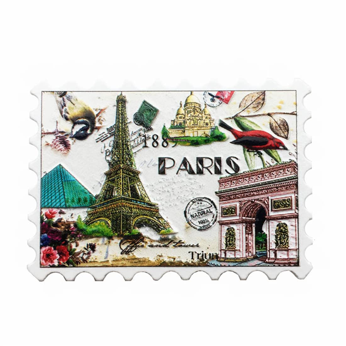 Autocollant Magnétique Frigo - Tour Eiffel Paris - Coloray (rectangulaire, Personnalisé)