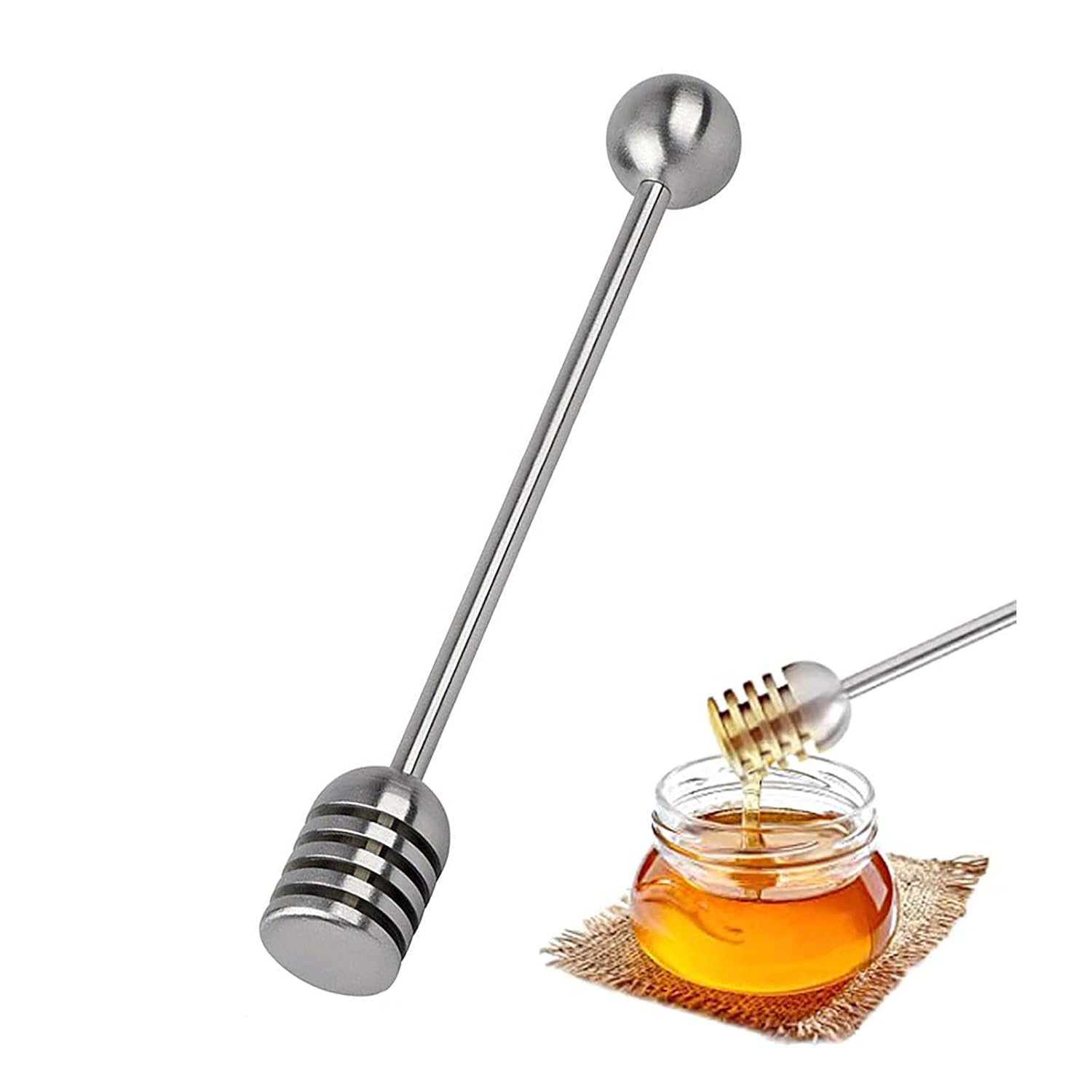 Buy Honey Dipper Sticks 304 Stainless Steel Honey Mixing Stirrer 6 Inch Stick Honey