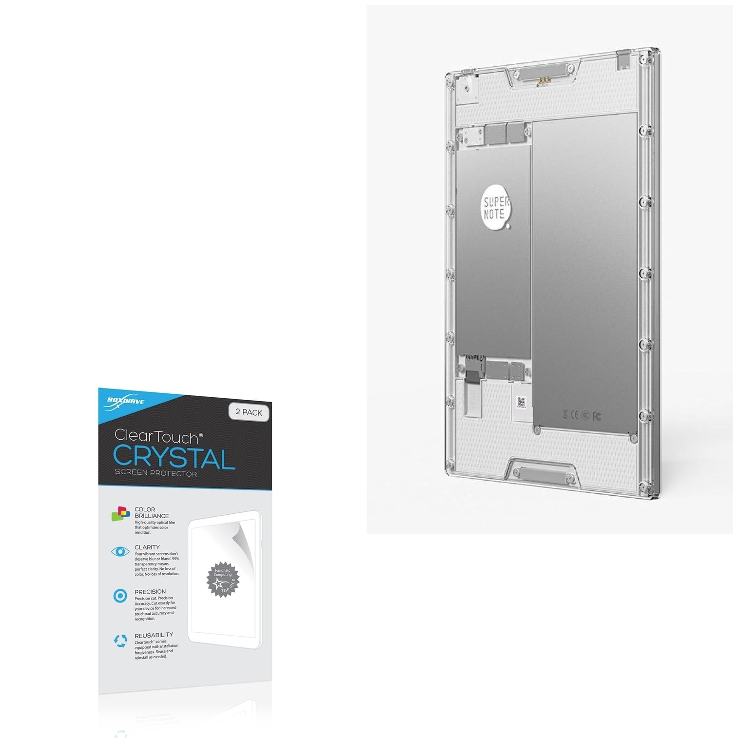 BoxWaveScreen Protector Compatible with Ratta Supernote A6 X2 Nomad - ClearTouch Crystal (2-Pack), HD Film Skin - Shields from Scratches