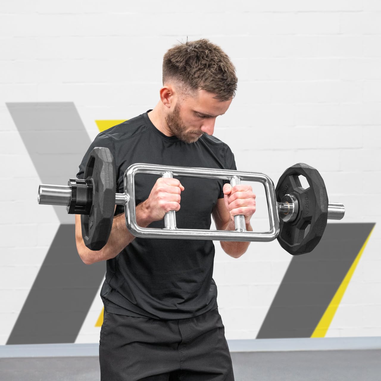 FORZA Bilancere Olimpico Per Tricipiti [9kg] | Barra Per Tricipiti Con Impugnatura Ergonomica | Alta Resistenza | Allenamento Mirato Della Forza – Attrezzature Per Palestra E Casa