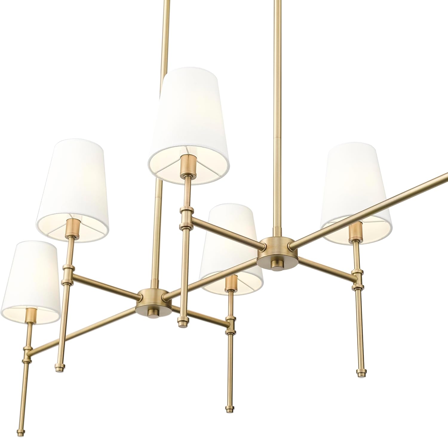 ML Lighting 16506-VB Adorra 48" Wide 6-Light Chandelier - Vintage Brass