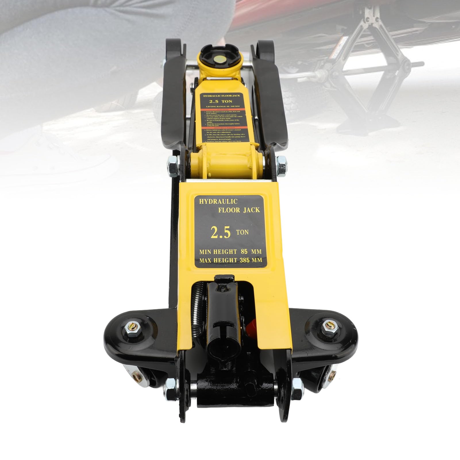 Cric Idraulico da Pavimento 2.5T Design Ultra Basso e Compatto per la Manutenzione Dell'auto Strumento di Sollevamento da 85-380 Mm