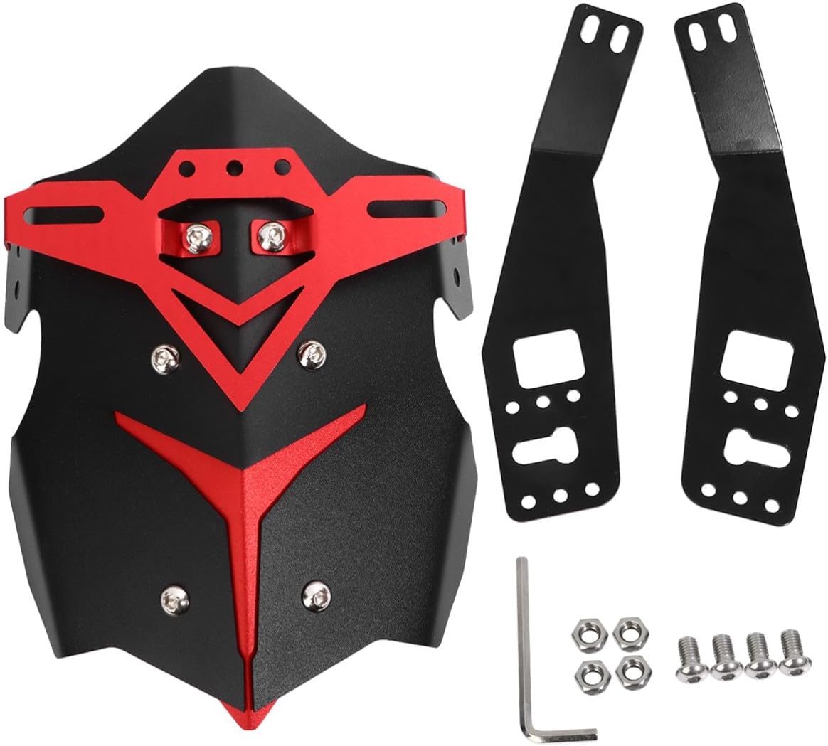 Aluminum Alloy Rear Fender Mud Guard for Motorcycle Off-Road Dirt Bike, Red Rear Mudguard Splash Guard Motor Accessory for Motor Modification