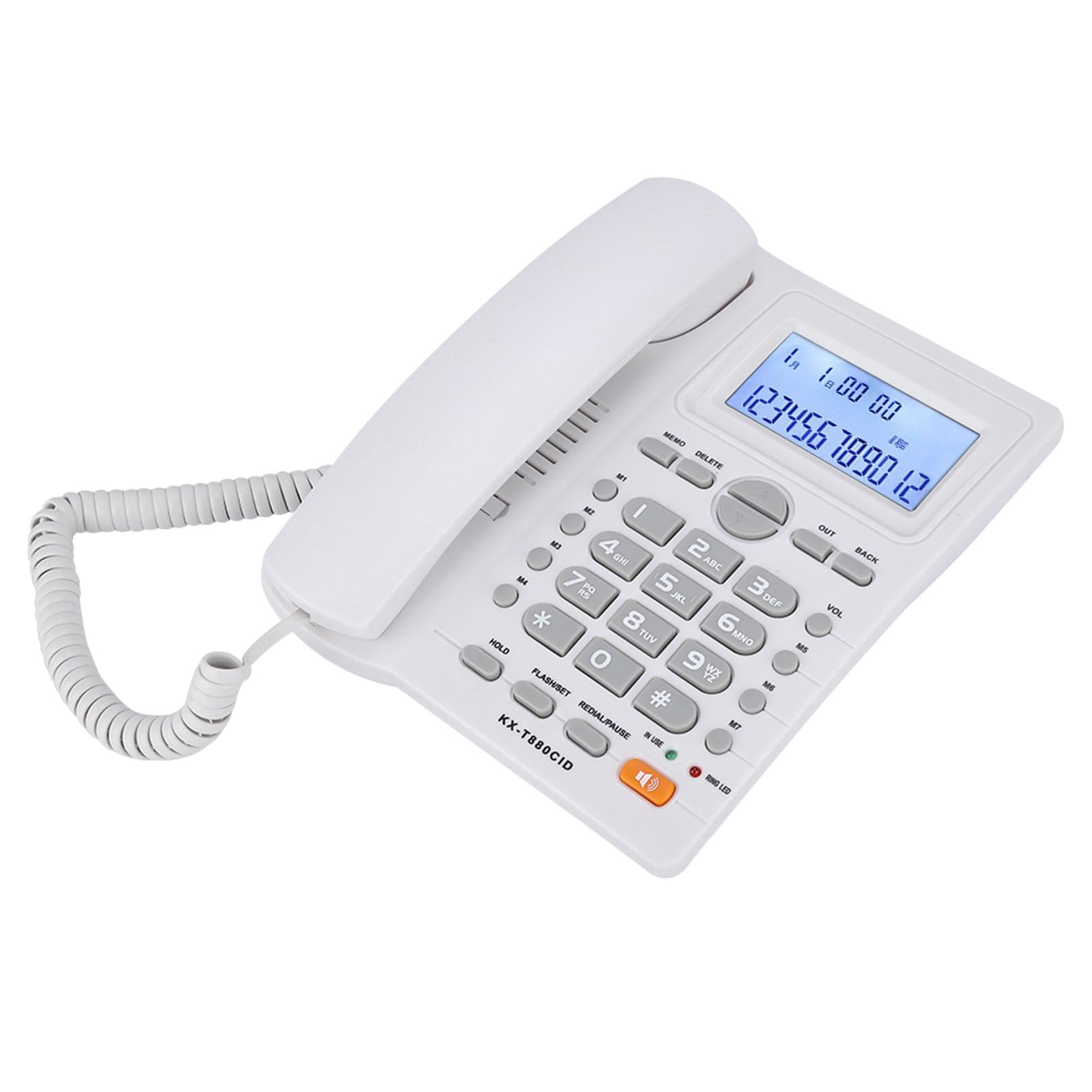 Vaste Telefoon, Vaste Bureautelefoon Vaste Telefoon Wandtelefoon met LCD-scherm Vaste Aansluiting Handsfree Bureautelefoon, voor Kantoor Hotel Huistelefoon