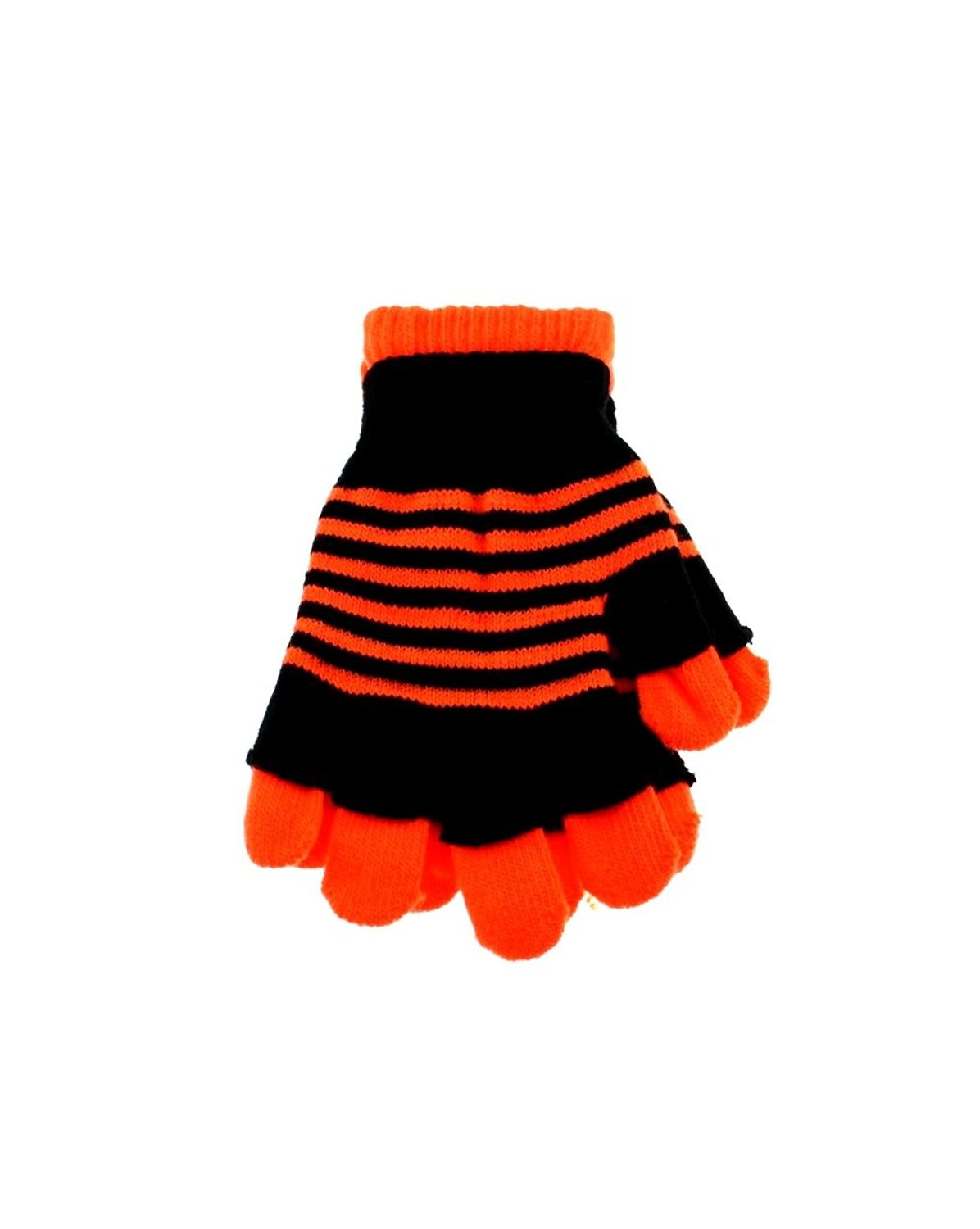 Zac's Alter Ego Unisex 2 in 1 Magic Gloves with Neon Stripe Fingerless Gloves