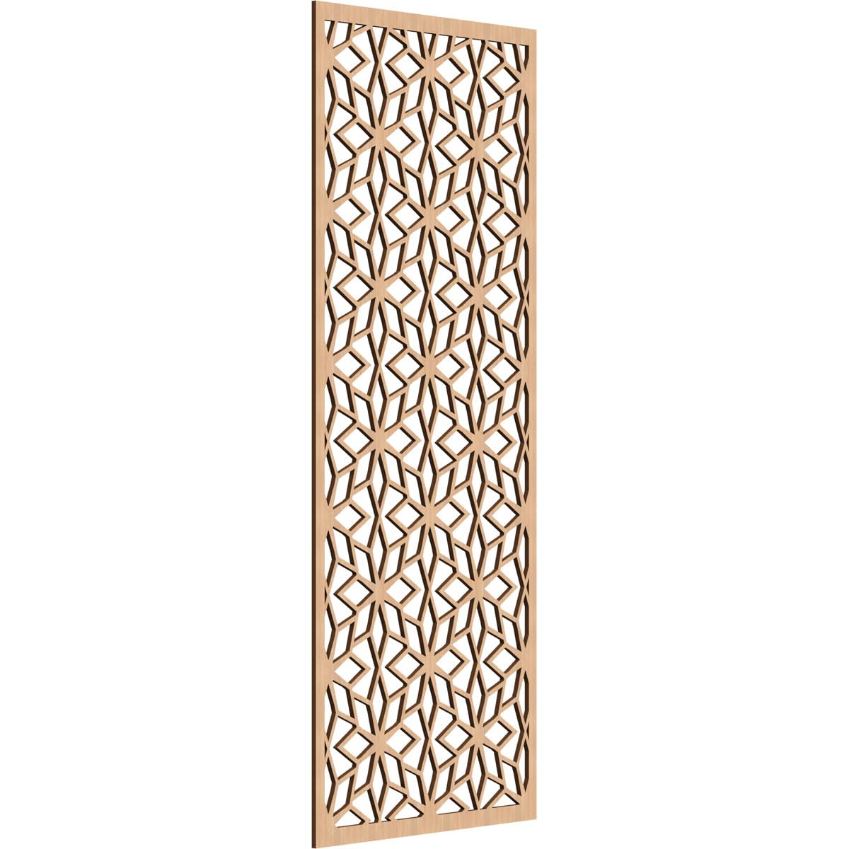 Lake Decorative Pierced Fretwork Wood Wall Panels, 21 3/8"W x 54 3/8"H x 1/4"T, Hickory