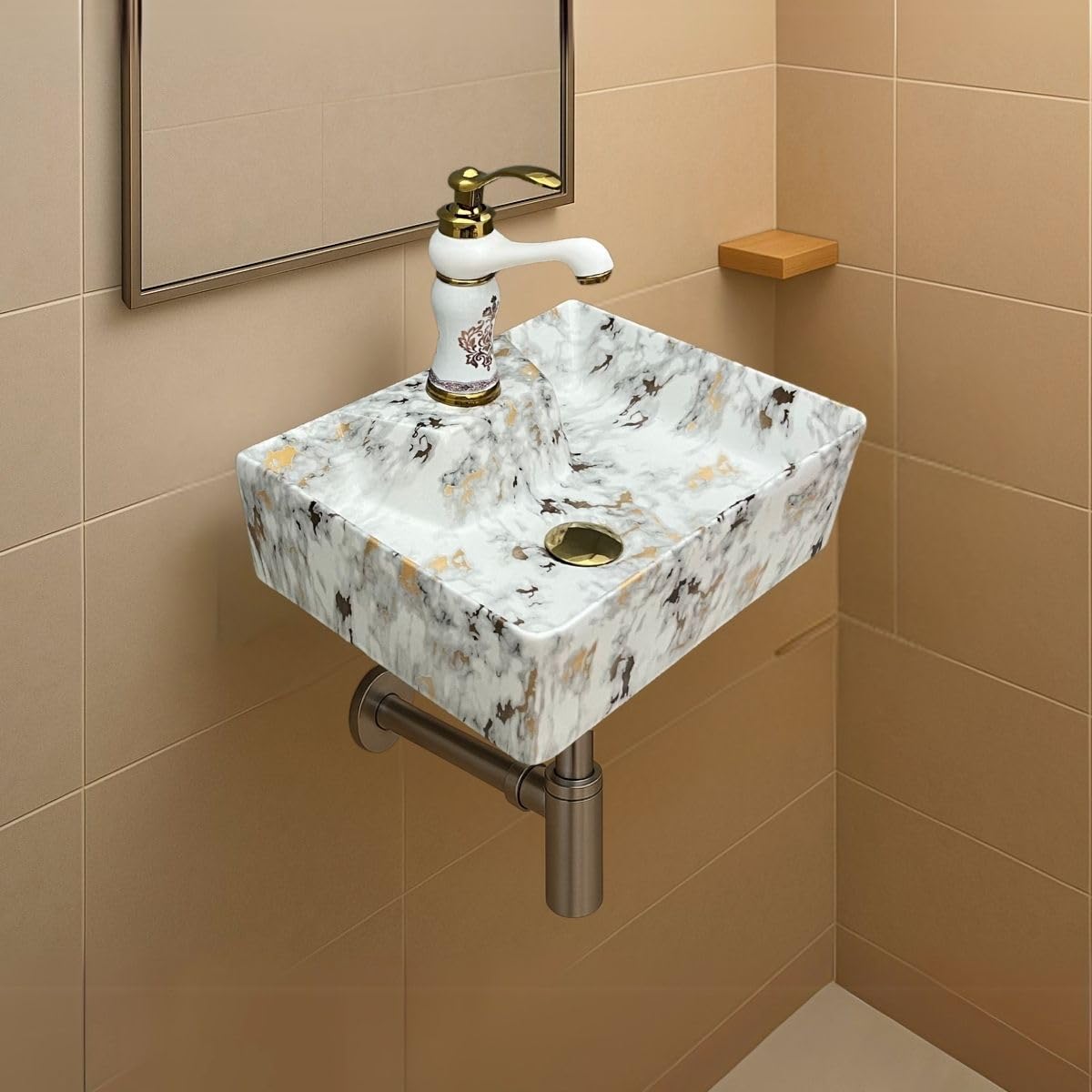 Artiva White Ceramic Wall Mount Basin - FREE SHIPPING -16