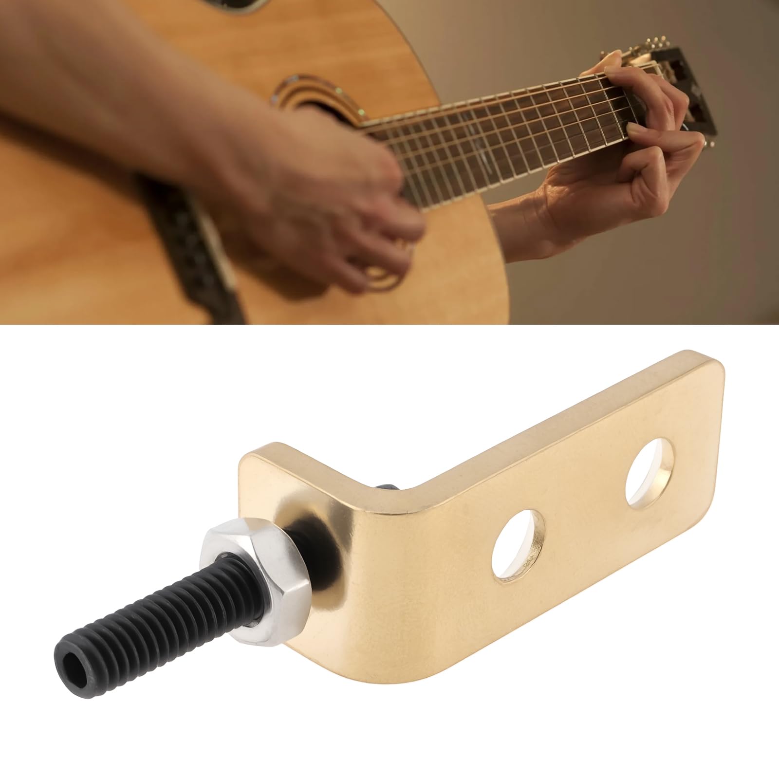 Briny River Brass Guitar Bridges Tremolo Stopper Stabilizer with Screw Wrench Compatible with Floyd Rose - Image 3