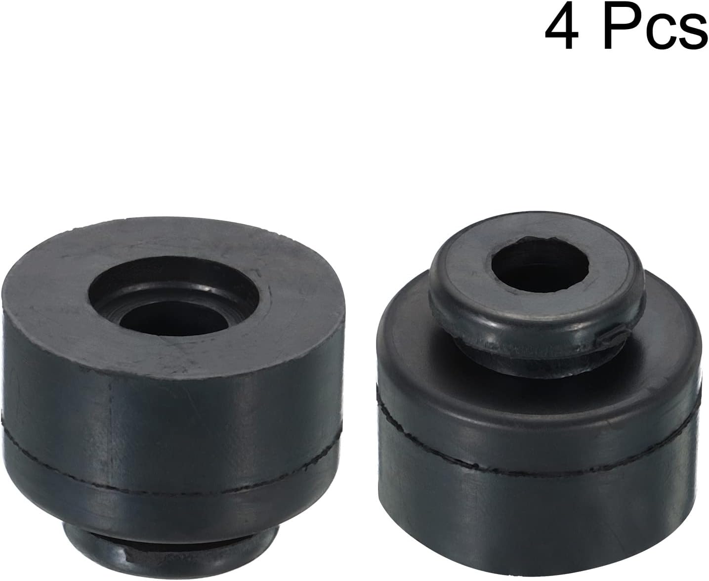 PATIKIL 1.4"x1.1" Refrigeration Compressor Rubber Mounting Feet, 4 Pack Foot Mount Anti Vibration Pad Replacement for Air Conditioner Refrigerator Electric Motor, Black