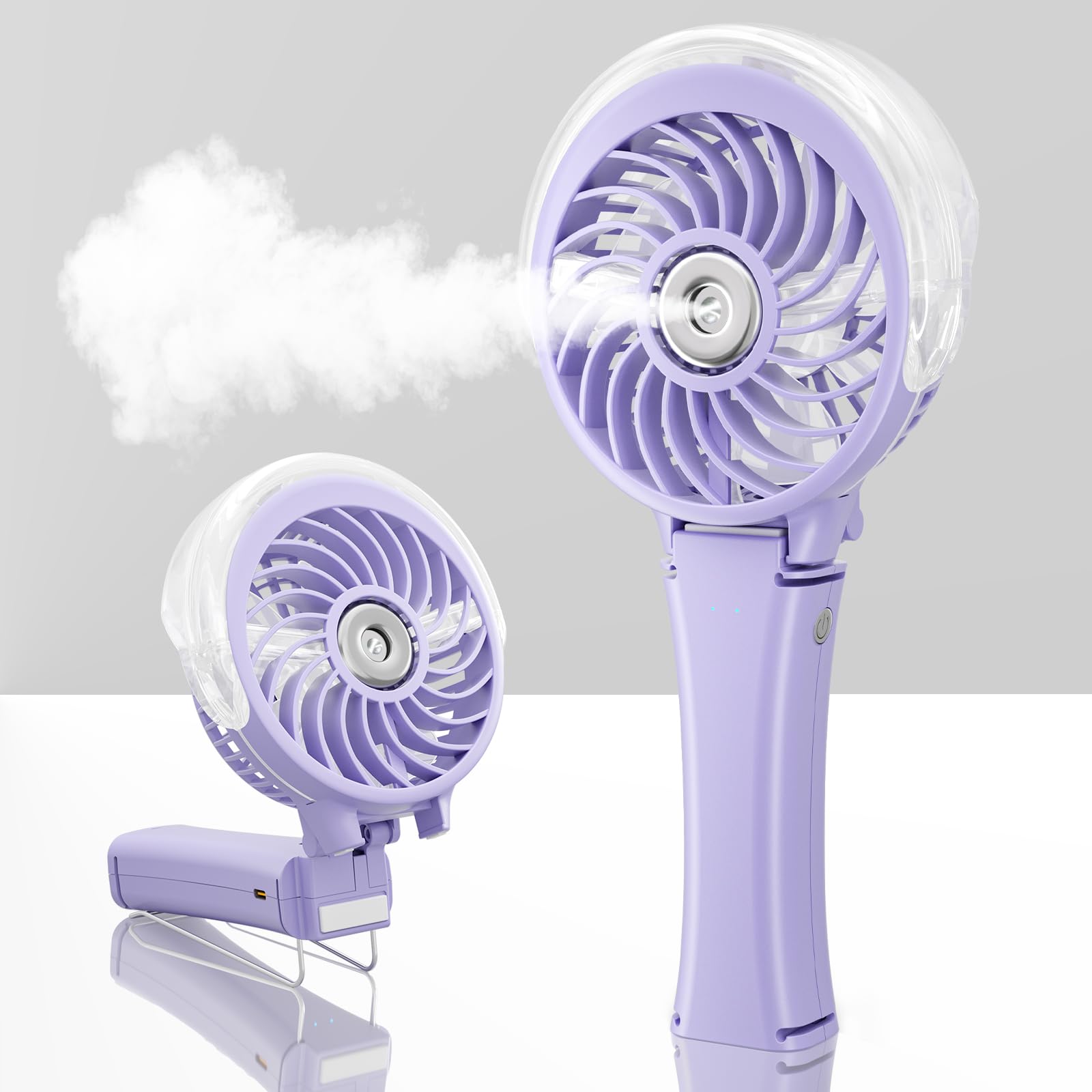 Photo 1 of HandFan Portable Misting Fan, Light Purple