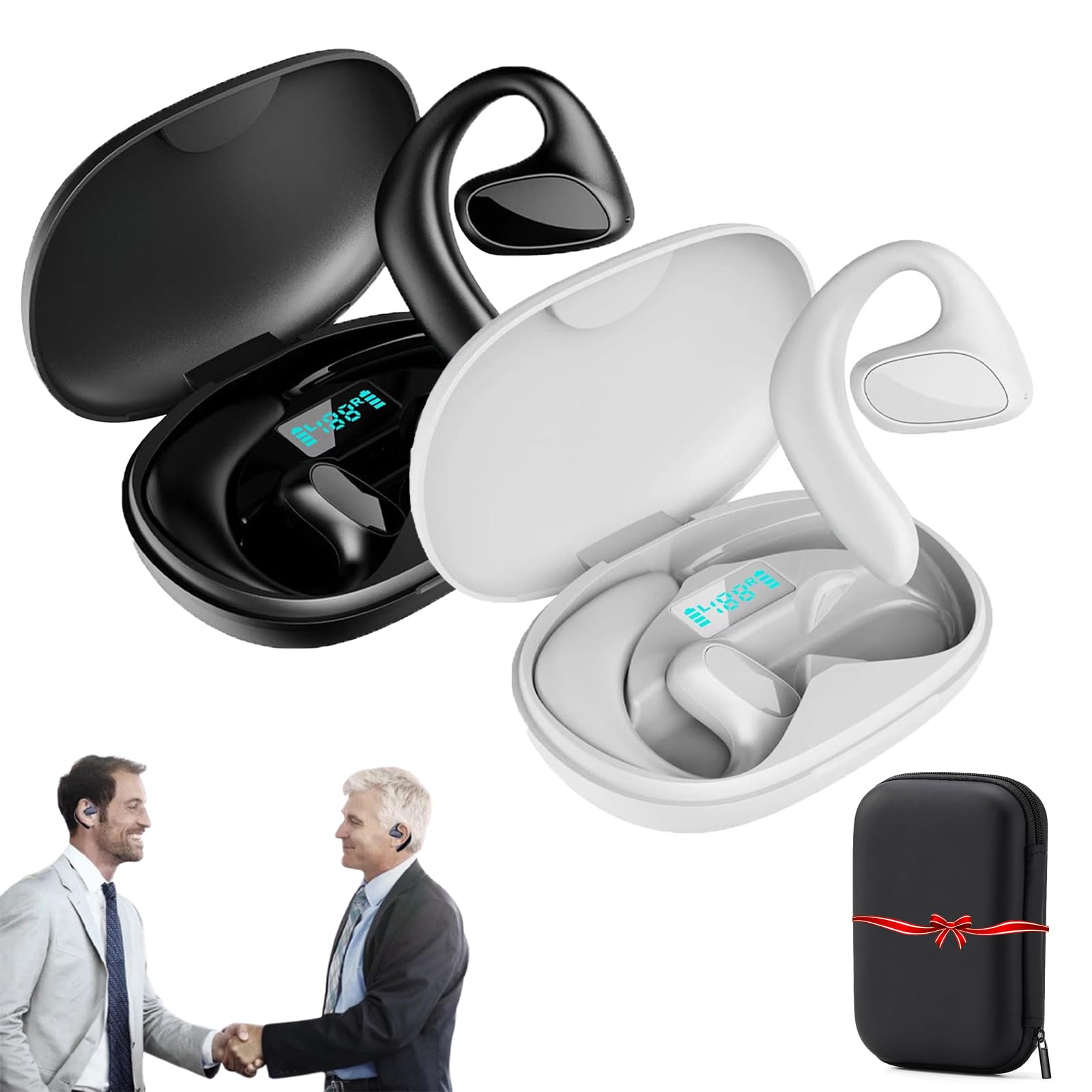 Talkbuds üBersetzer, Qinux Talkbuds üBersetzer KopfhöRer, Ai Voice Translator Headphones, UnterstüTzt 144 Sprachen, Real Time Wireless Bluetooth Translator füR Reisen Business Studium (2pcs)