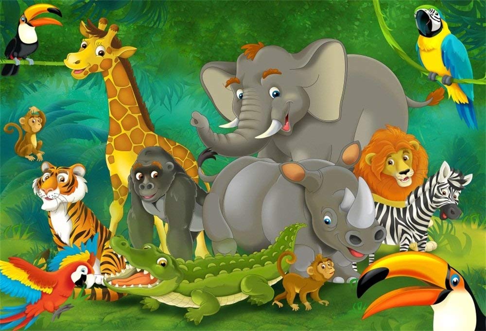 Edcott 10x7ft Dibujos Animados Zoo Tigre Leon Leon Fondo Pantalla Safari Parque Elefante Cocodrilo Leon Animales Salvajes Fiesta Fotografia Bebes Ninos Bebe Cumpleanos Eventos Estudio Fotografia Amazon Es Electronica