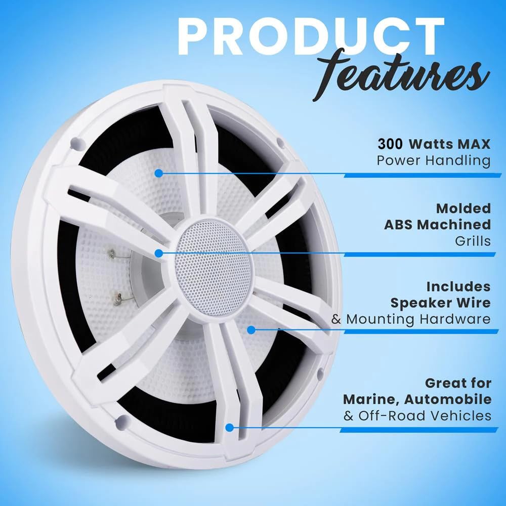 Subwoofer Marino Impermeabile 8'' Pyle PLMRW8 | 200W RMS Per Barche E Esterno - Foto 7