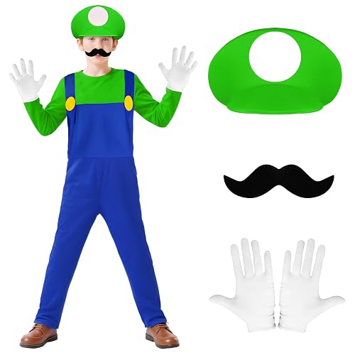 Costume de Héros d'enfance pour Enfant Adulte, Super Brothers Enfant,
