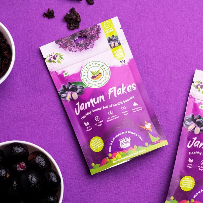 Image of Tribalveda Combo Pack-Whole Dried Jamun Strips + Jamun Flakes