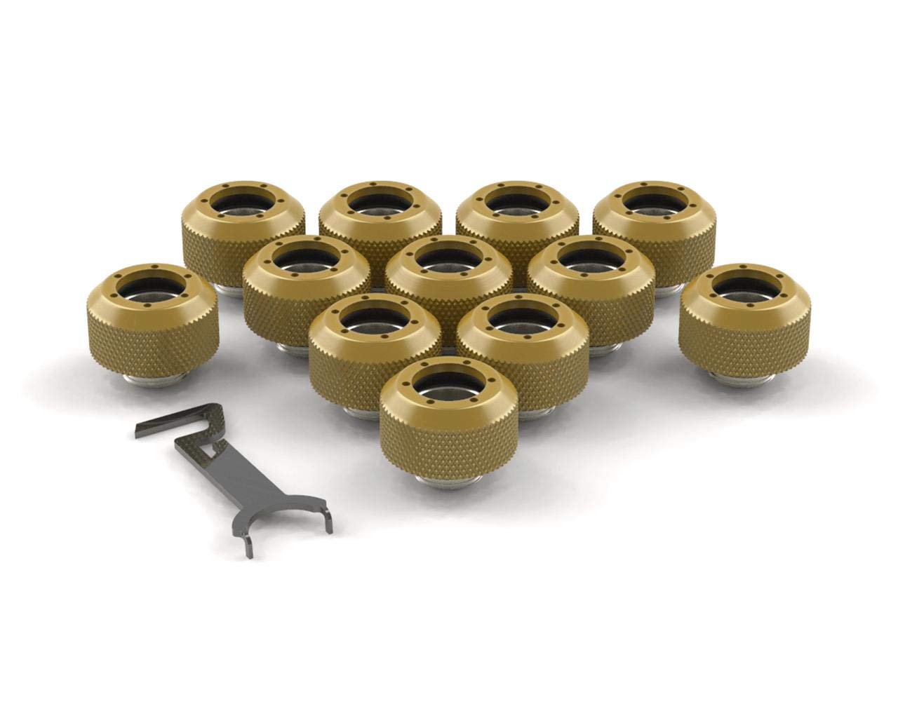 PrimoChill1/2in. Rigid RevolverSX Series Fitting - Candy Gold - 12 Pack