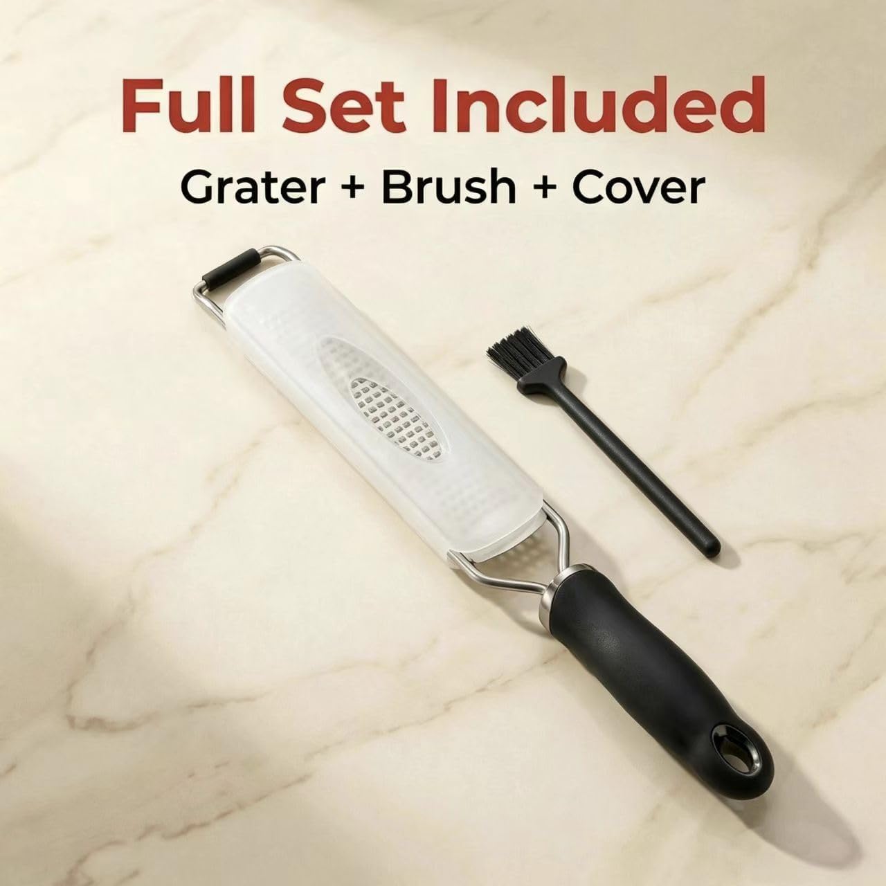 Garlic Grater – Handheld, for Ginger, Parmesan, Lemon Zest & Nutmeg