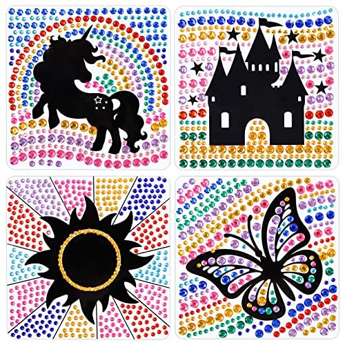 HAMOOM Suncatcher Bastelsets Sonnenfänger Basteln Kinder Fenster Diamond Bastel Set SunGemmers Einhorn DIY Diamond Painting für Mädchen 6 7 8 9 10 Jahre Alt Geburtstag Weihnachten Oster Geschenke Cover
