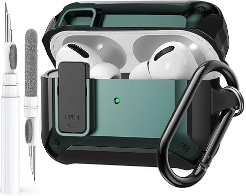 Funda para Airpods Pro, bloqueo seguro Olytop Armor funda protectora resistente de cuerpo completo para AirPod Pro con mosquetĂłn, Cool Air Pods Pro Funda para Airpods Pro, bloqueo seguro Olytop Armor funda protectora resistente de cuerpo completo para AirPod Pro con mosquetĂłn, Cool Air Pods Pro
