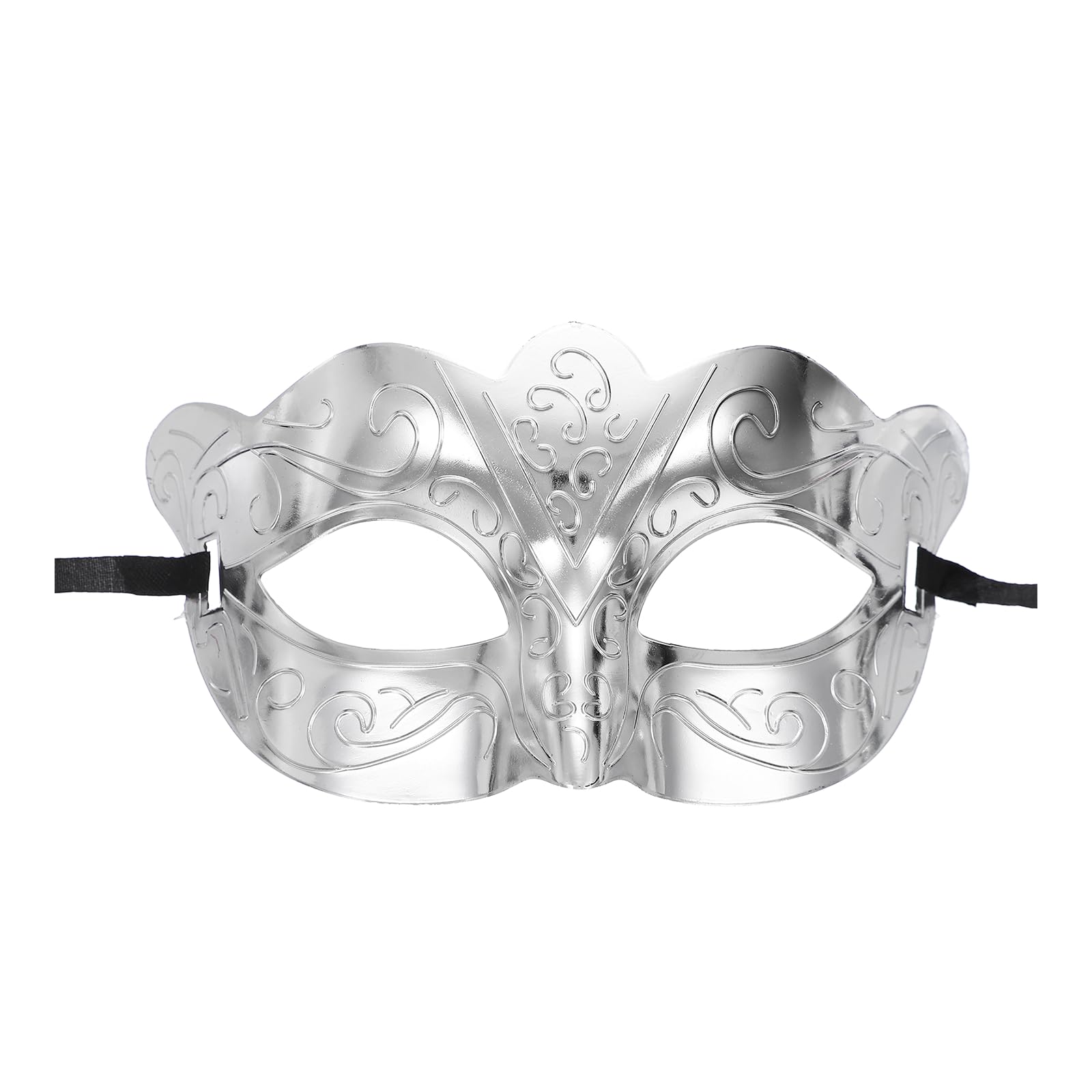 sourcing map Masquerade Mask, Mardi Gras Mask for Men Half Face Halloween Costume for Masquerade Party Prom Ball Birthday Gras, Silver Male Jazz Style