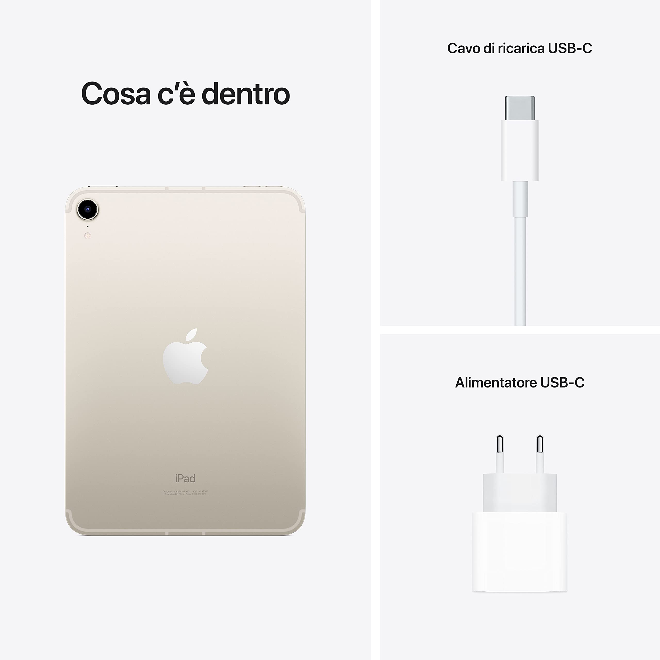 2021 Apple iPad mini (8,3-pouces, Wi-Fi + Cellulaire, 64 Go) Lumière Stellaire (Reconditionné)