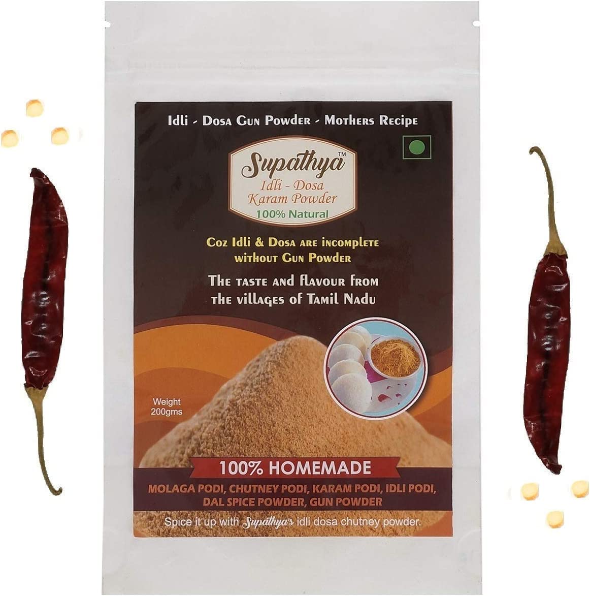 Buy Verem Milagai podi Idli Dosa Powder Chutney podi Masala