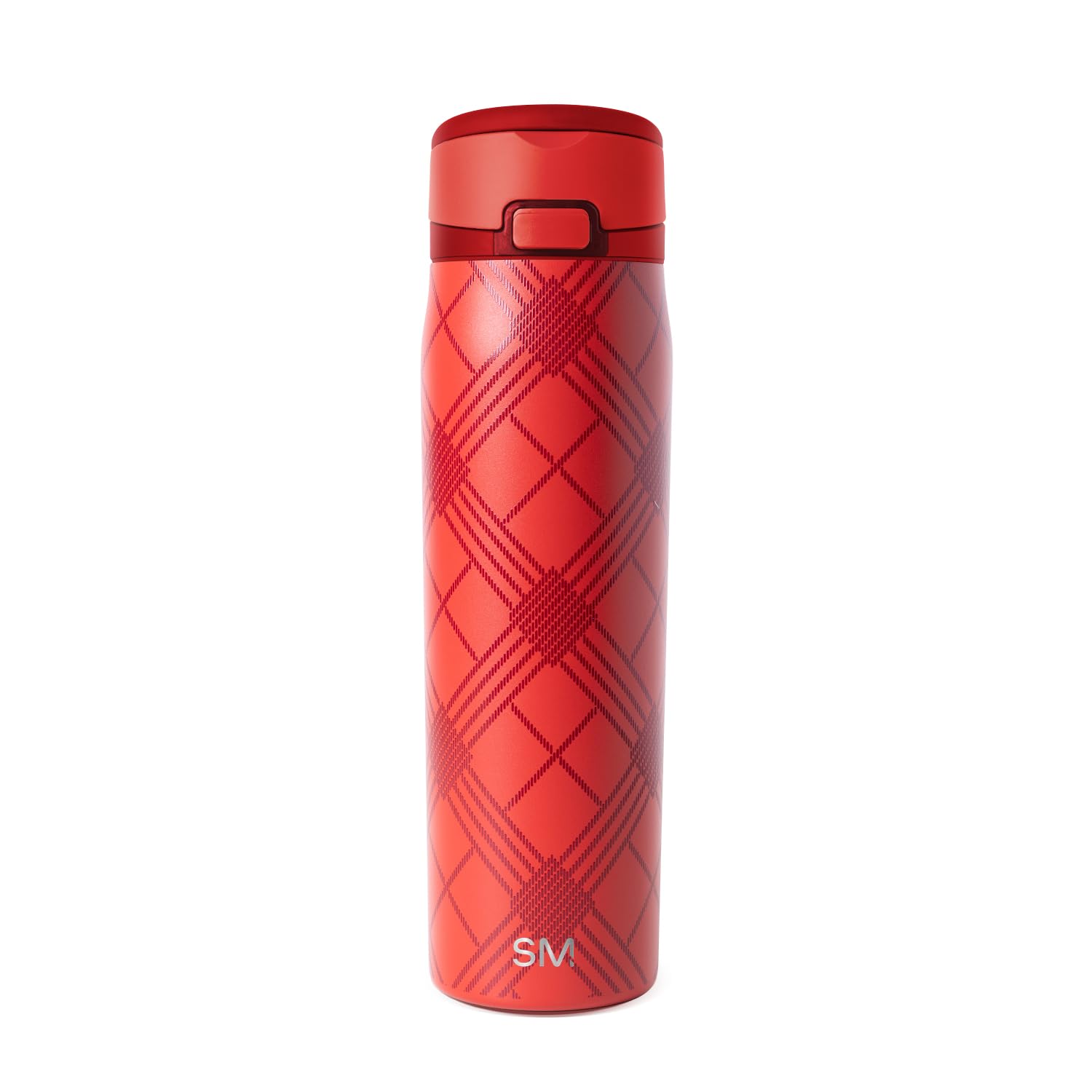 Simple Modern Mesa Loop | Christmas Water Bottle with Straw | 24oz Cup Holder Friendly Insulated Stainless Steel Bottles for Travel, School | Holiday Gifts for Women Men Her Him | Holiday Flannel