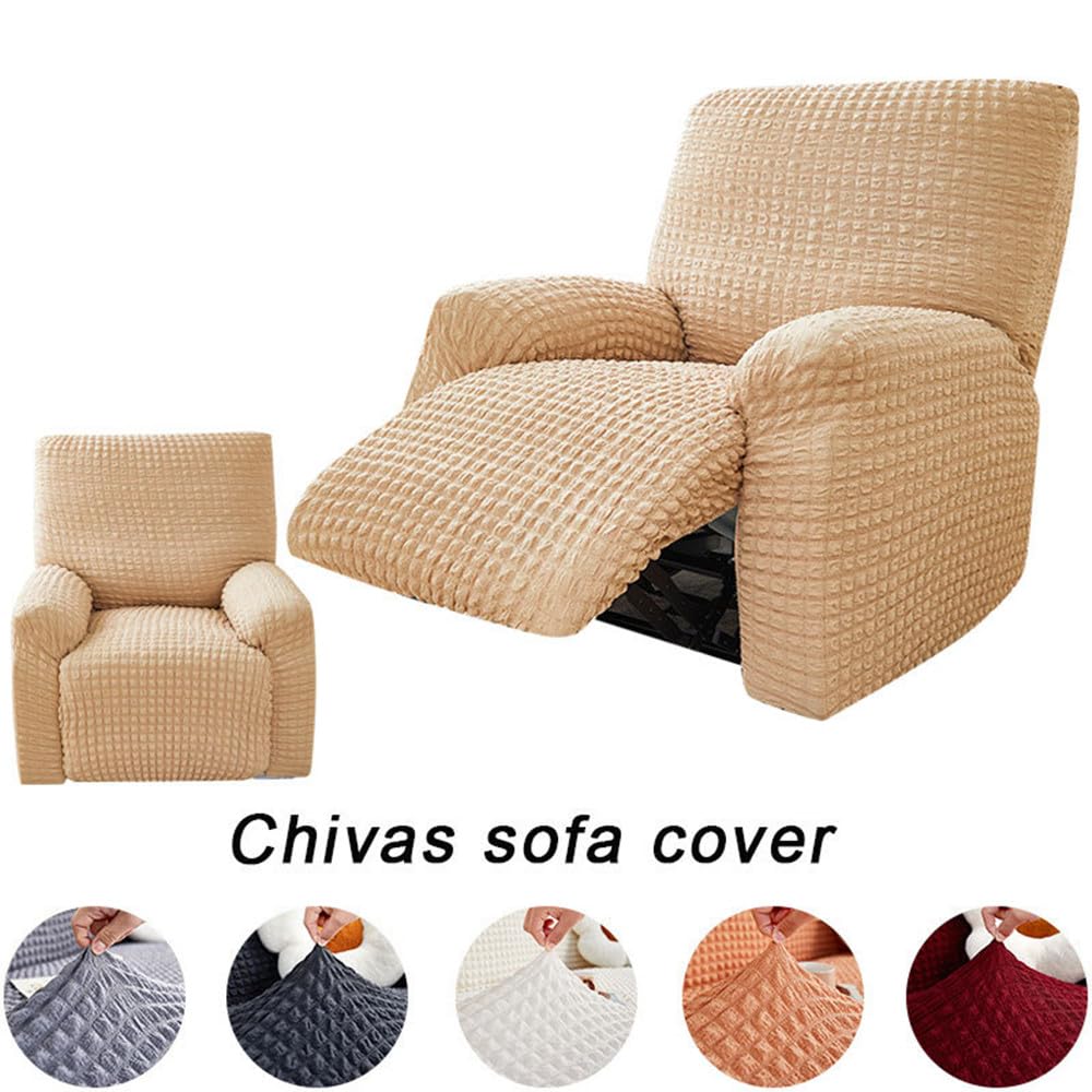 Morbuy Funda de Sillón Relax Elástica para Butaca Reclinable, 1/2 Plazas Fundas de Butacas Relax Reclinable Ajustables Universal, Fundas de Sillón Protector (Verde Oscuro,2 plazas)