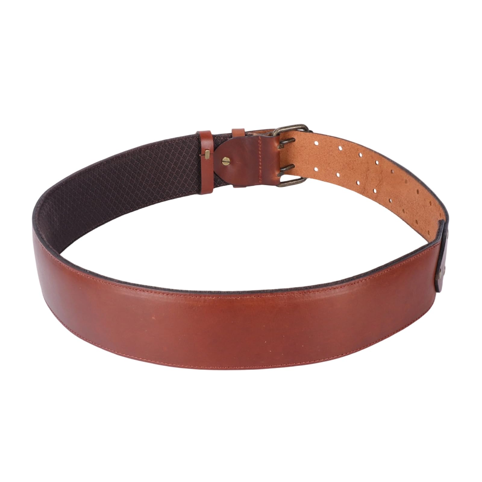 Tourbon Ceinture à outils en cuir robuste de 6,3 cm de large pour homme, ceinture de travail réglable pour charpentiers, électriciens