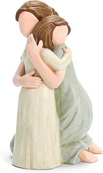 Mother and Daughter Figurines, The Greatest Bond Mom and Daughter Statues, Sculpted Hand-Painted Figures Gifts for Mother s Day Anniversary Birthday