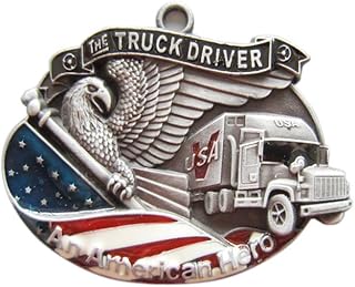 Vintage Hero Truck Driver Metal Charm Pendant