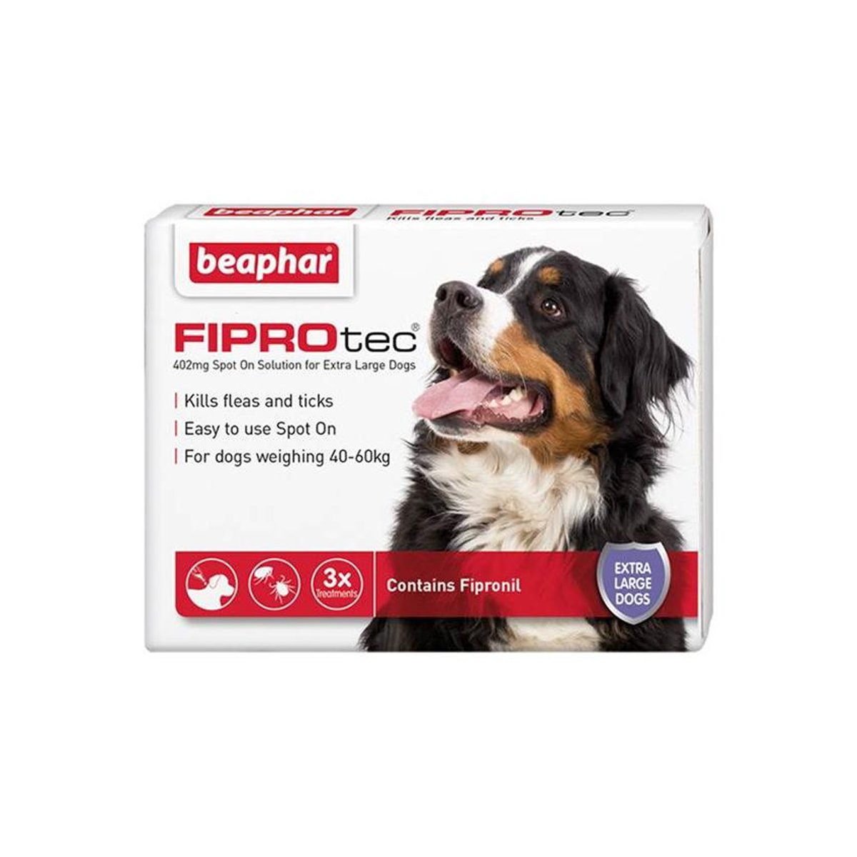 Beaphar FIPROtec Pipette for Extra Large Dog, Pack of 3