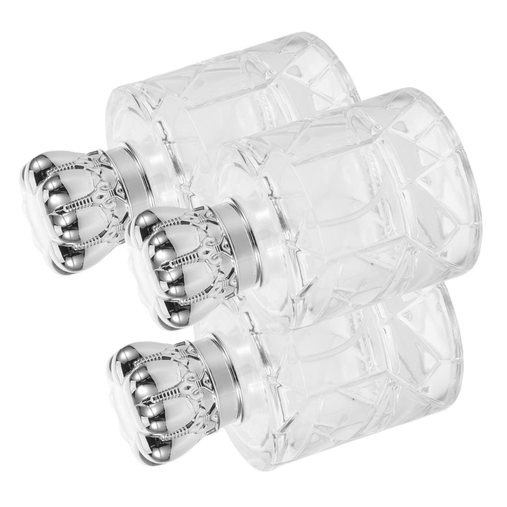 GALPADA 3 Stück Leere Parfümflaschen aus Glas, 50ml, Wiederbefüllbar