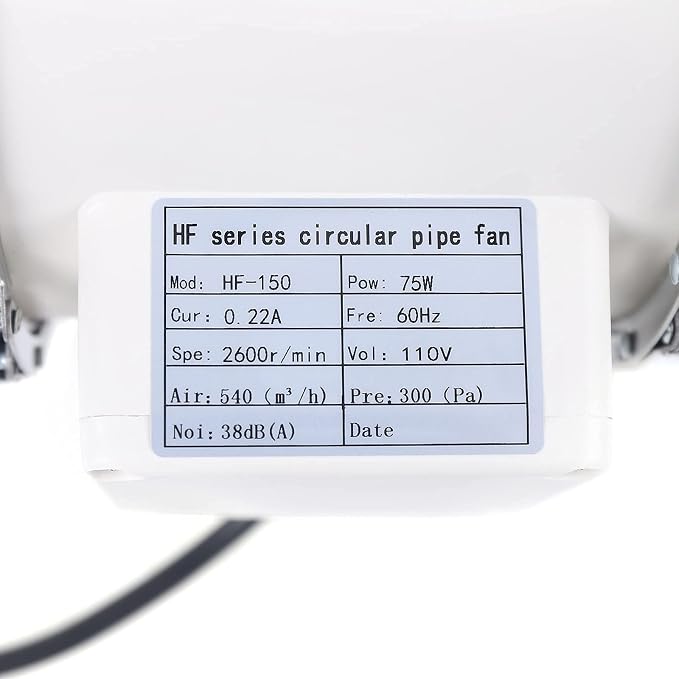 Ventilador de conducto DNYSYSJ de 6 pulgadas, extractor de ventilación de 75 W y 318 CFM, ventilador de extracción silencioso con motor de cobre eficiente para conductos, rejillas de ventilación, baño y cocina miniatura 8