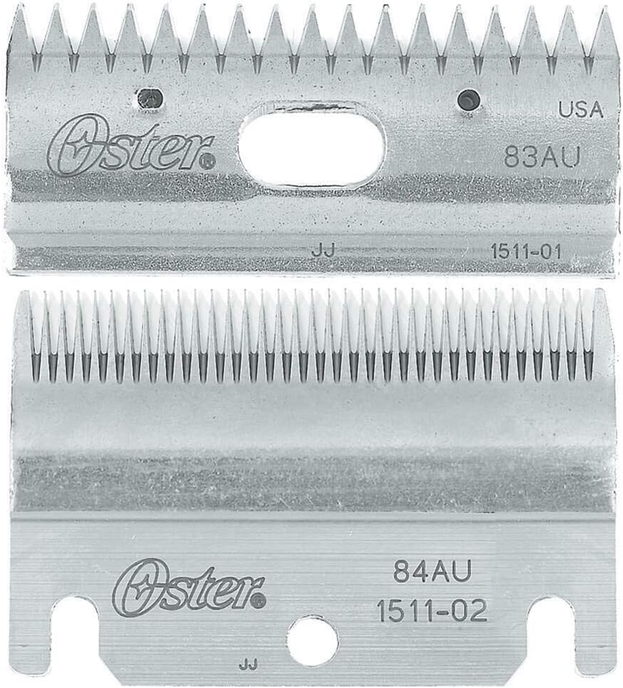 Oster Clipmaster Top and Bottom Clipper Blade Set, 83AU and 84AU (078511-126-001)