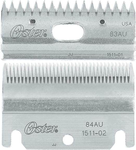 Oster Clipmaster Top and Bottom Clipper Blade Set, 83AU and 84AU (078511-126-001)