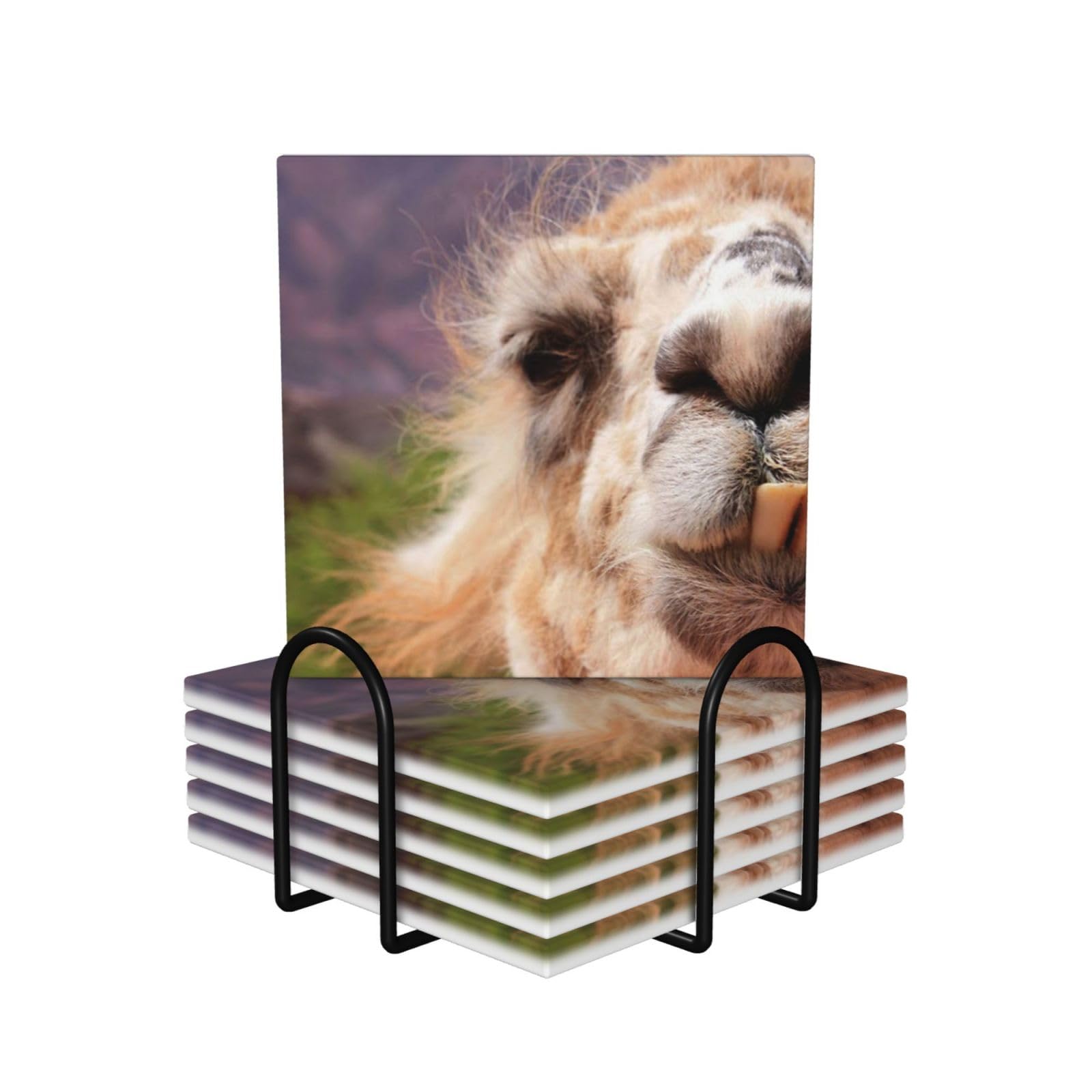 Dessous de verre en céramique lot de 6 pour cuisine bureau table basse maison