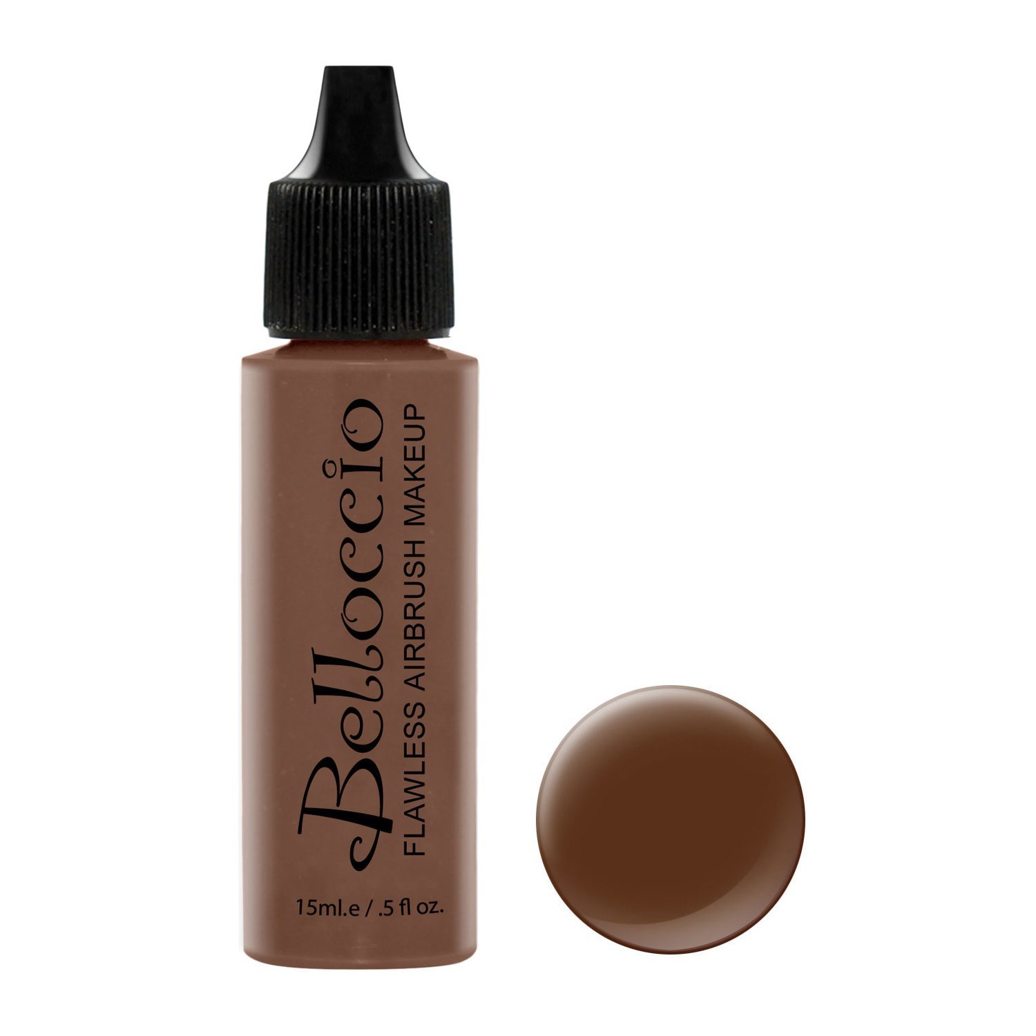 Belloccio's Professional Cosmetic Airbrush Makeup Foundation 1/2oz Bottle: Espresso- Dark with Red Undertones