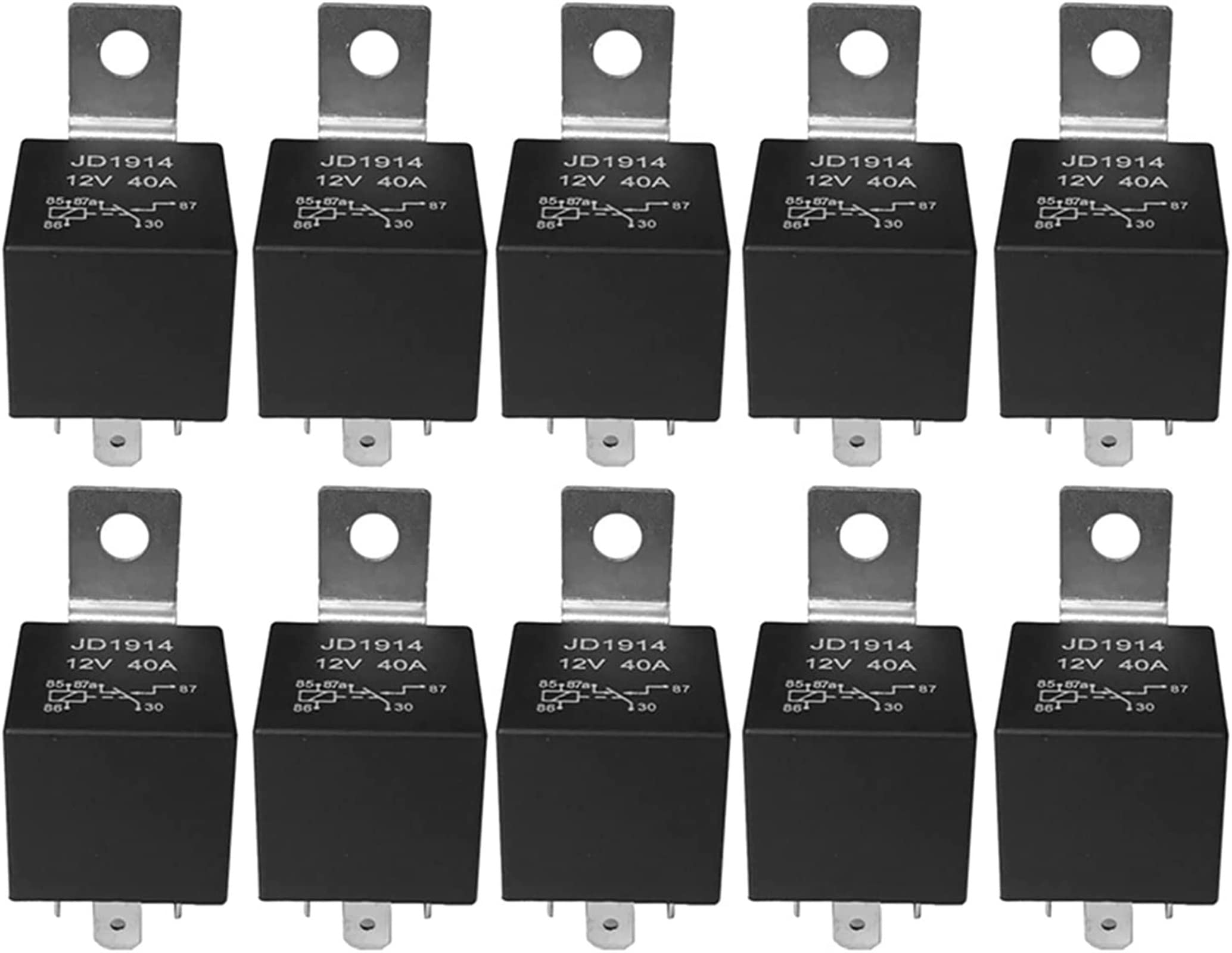 Relé 10 PCS 5 Pin 12V Interruptor de relé de relé de 12 voltios Relé automotrices for Ventiladores automotrices