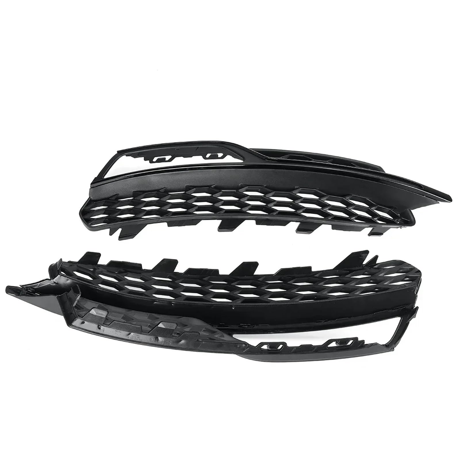Par de cubiertas de rejilla de luz antiniebla para parachoques delantero de coche, compatibles con Audi A3 S-Line S3 2014-2016 Rejillas frontales de radiador Parrilla de paracho(Chrome Silver)