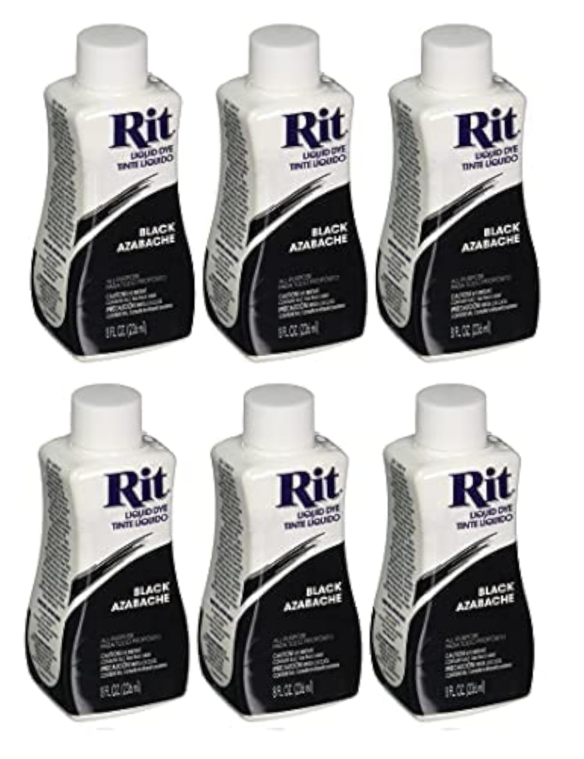 Rit Dye Liquid Fabric Dye, Black 8 oz (1 Pack of 6)