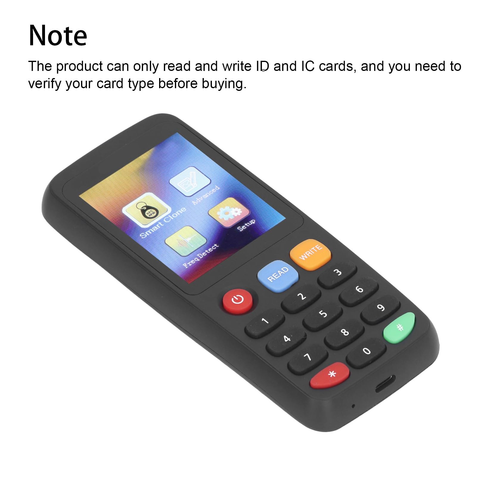NFC Card Copier Reader Writer, 13.56MHz 125KHz Frecuencia Completa Smart Card Reader Writer Duplicador con Key Fob Cards USB Contactless NFC Reader Copier para ID IC Card (5 Hebillas UID 5