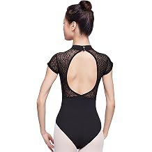 Women's Ballet Leotards Gymnastics Bodysuits - Turtleneck O Back Danwear for Performance Dance Class